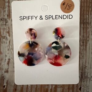 Spiffy & Splendid Multicolor Resin Drop Earrings